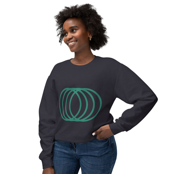 Overlapping Rings Crewneck Sweatshirt | Minimal Geometric Design