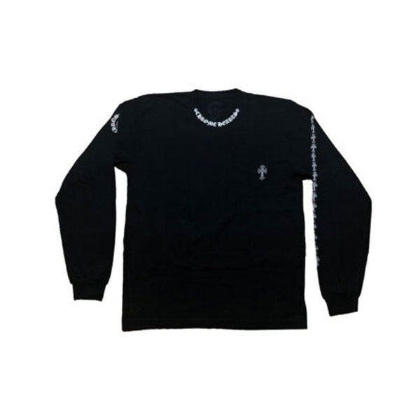 Chrome Hearts Neck Logo Cross Sleeve LS T-Shirt