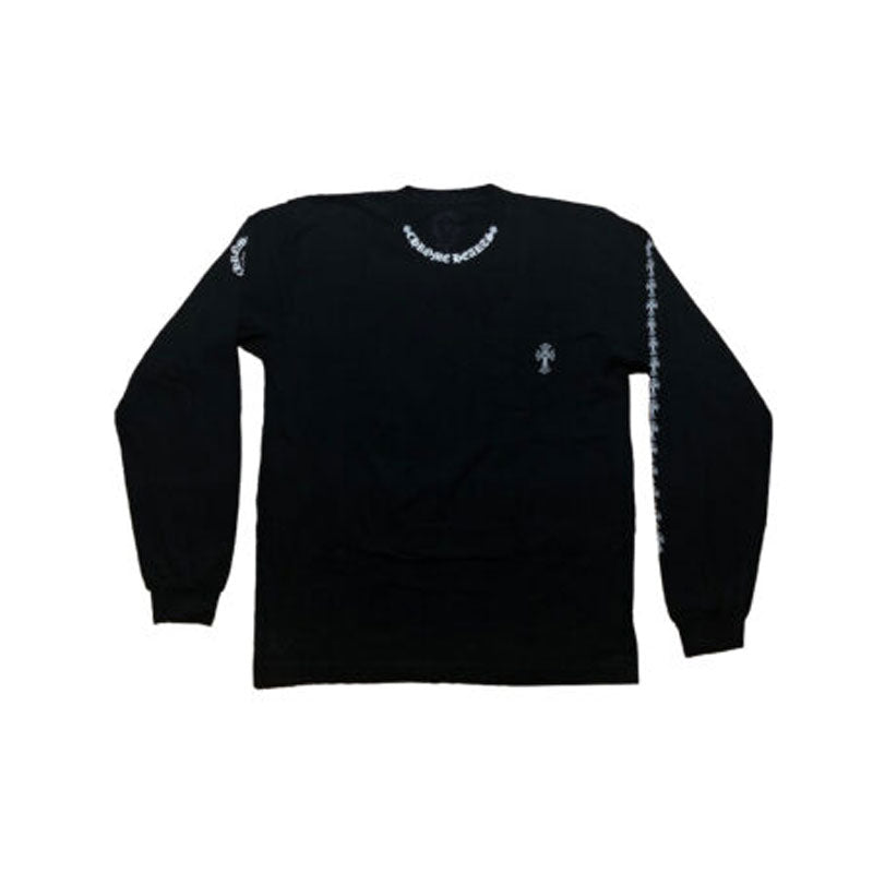 Chrome Hearts Neck Logo Cross Sleeve LS T-Shirt