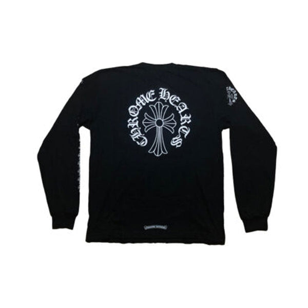 Chrome Hearts Neck Logo Cross Sleeve LS T-Shirt