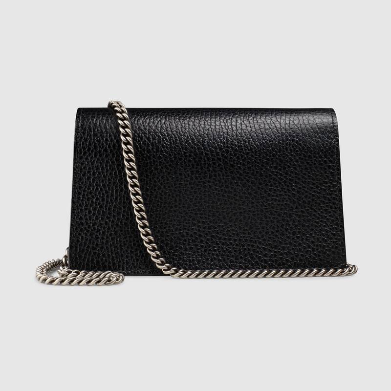 Gucci Dionysus Super Mini Black Leather Bag