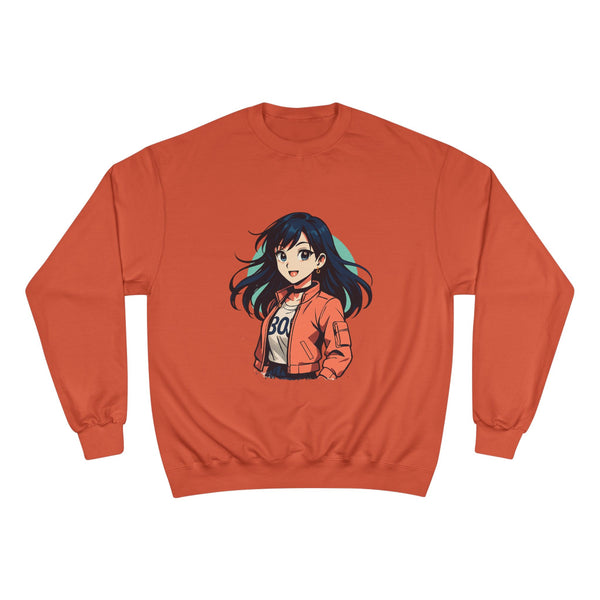 Anime Girl Graphic Sweatshirt — Cute Jacket Illustration Crewneck