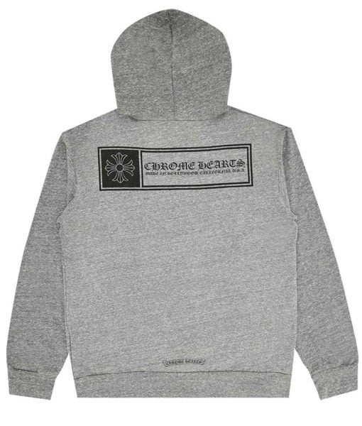 Chrome Hearts Framed Plus Cross Grey Hoodie