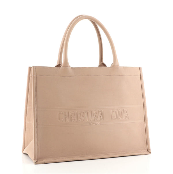 Christian Dior Small Book Tote Embossed Leather