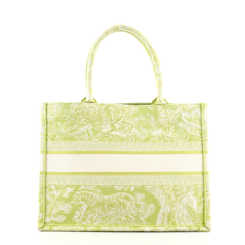 Christian Dior Book Tote Small Green Canvas