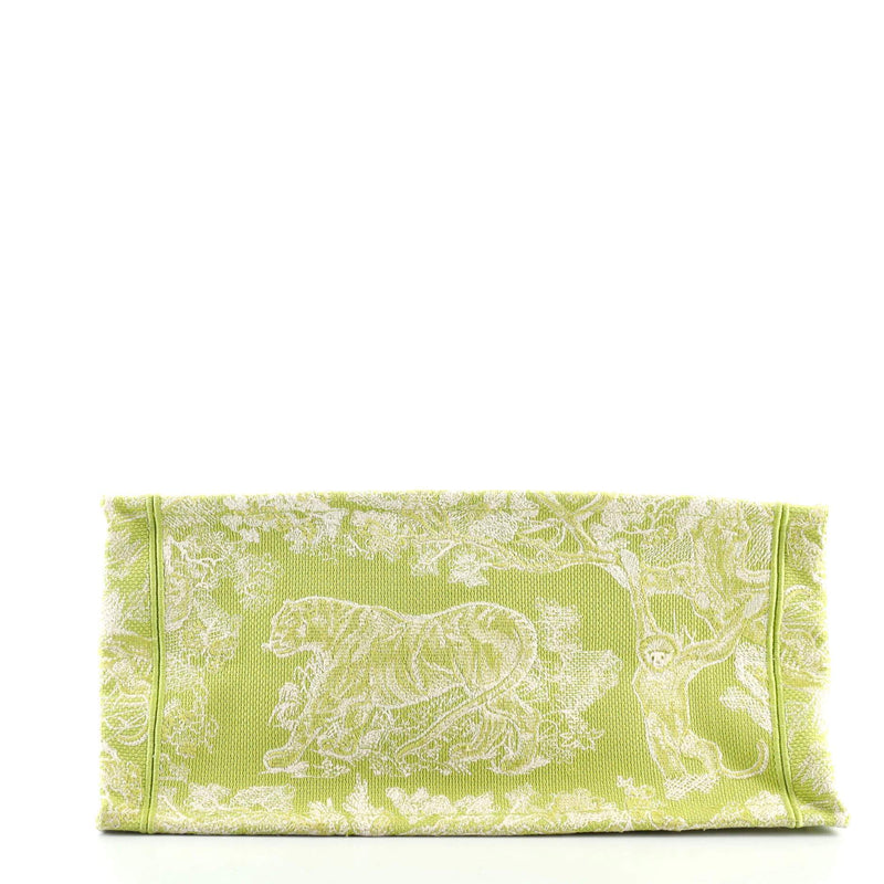 Christian Dior Book Tote Small Green Canvas