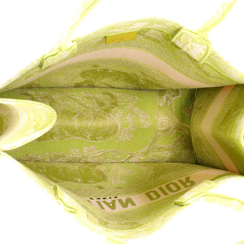 Christian Dior Book Tote Small Green Canvas