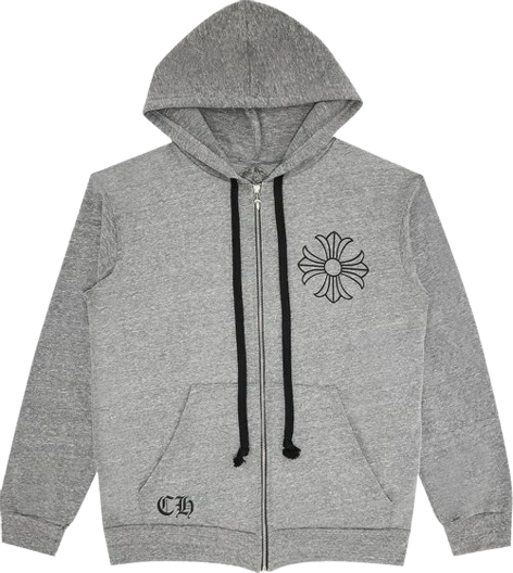 Chrome Hearts Framed Plus Cross Grey Hoodie