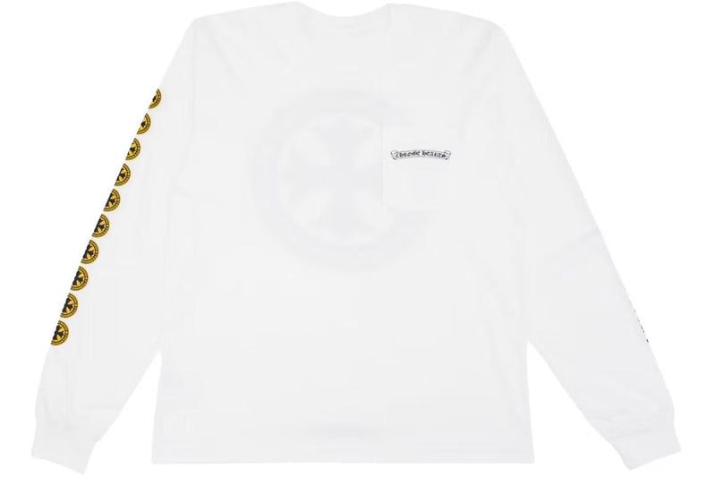 Chrome Hearts Plus Cross Shield Logo LS T-shirt – White