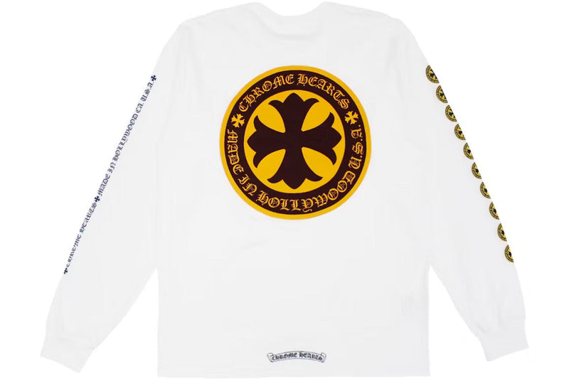 Chrome Hearts Plus Cross Shield Logo LS T-shirt – White