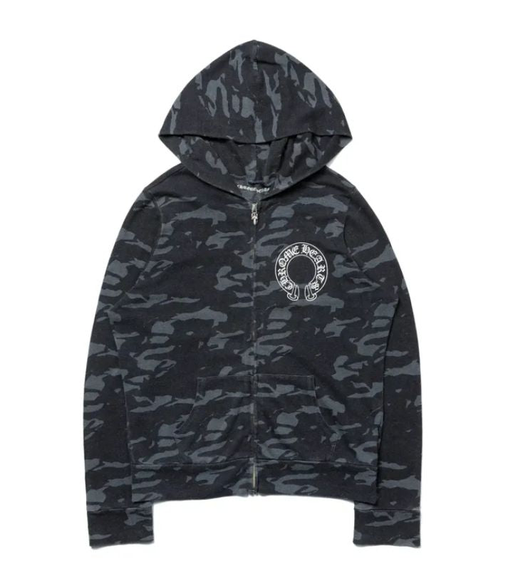 Chorme Hearts Horseshoe Camo Hood Zip Up