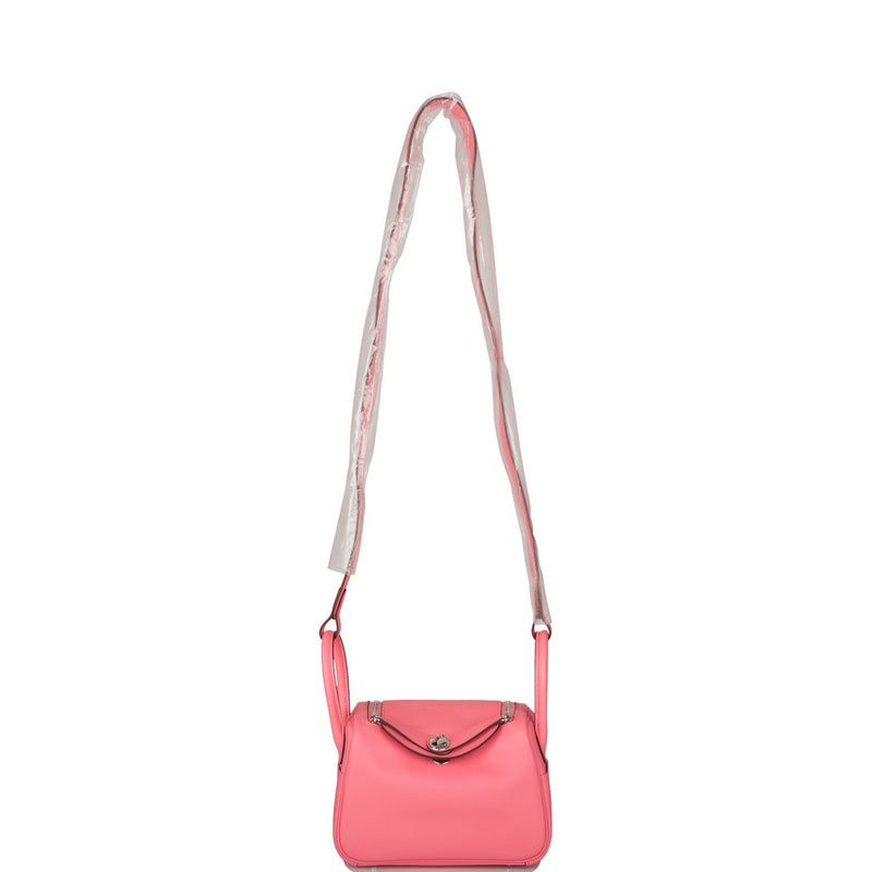 Hermes Mini Lindy Rose D'Ete Swift