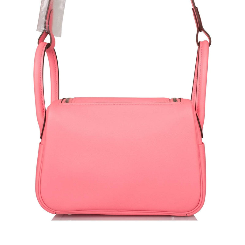 Hermes Mini Lindy Rose D'Ete Swift