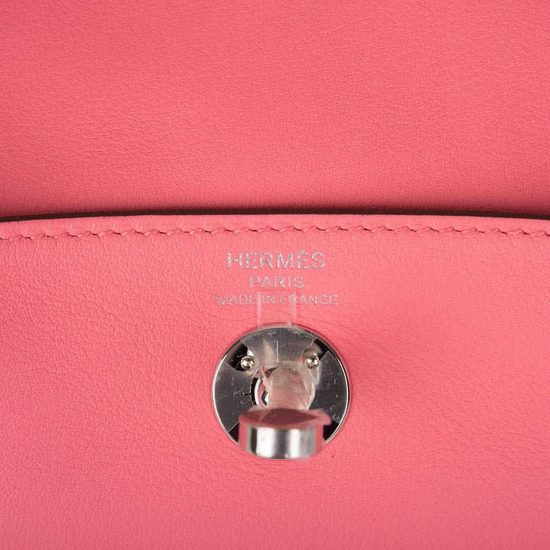 Hermes Mini Lindy Rose D'Ete Swift