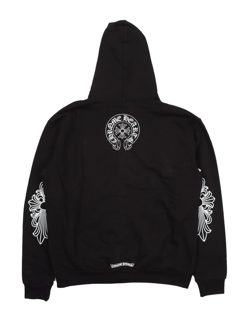 Chrome Hearts Single Floral T Logo Zip Up Hoodie
