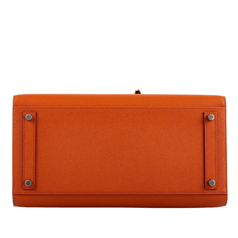 under view of Hermès Birkin 35 Sellier “Sunrise” Rainbow Epsom