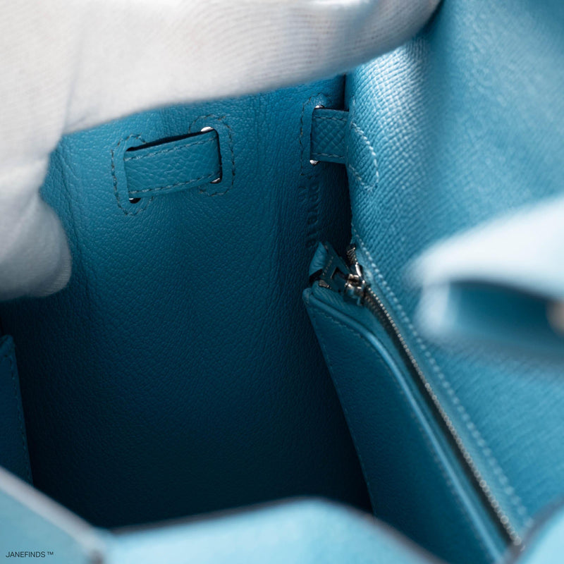 Hermes Kelly 25 Sellier Bleu du Nord Epsom