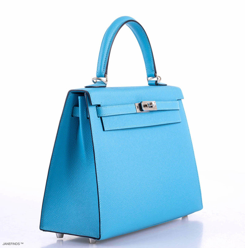 Hermes Kelly 25 Sellier Bleu du Nord Epsom