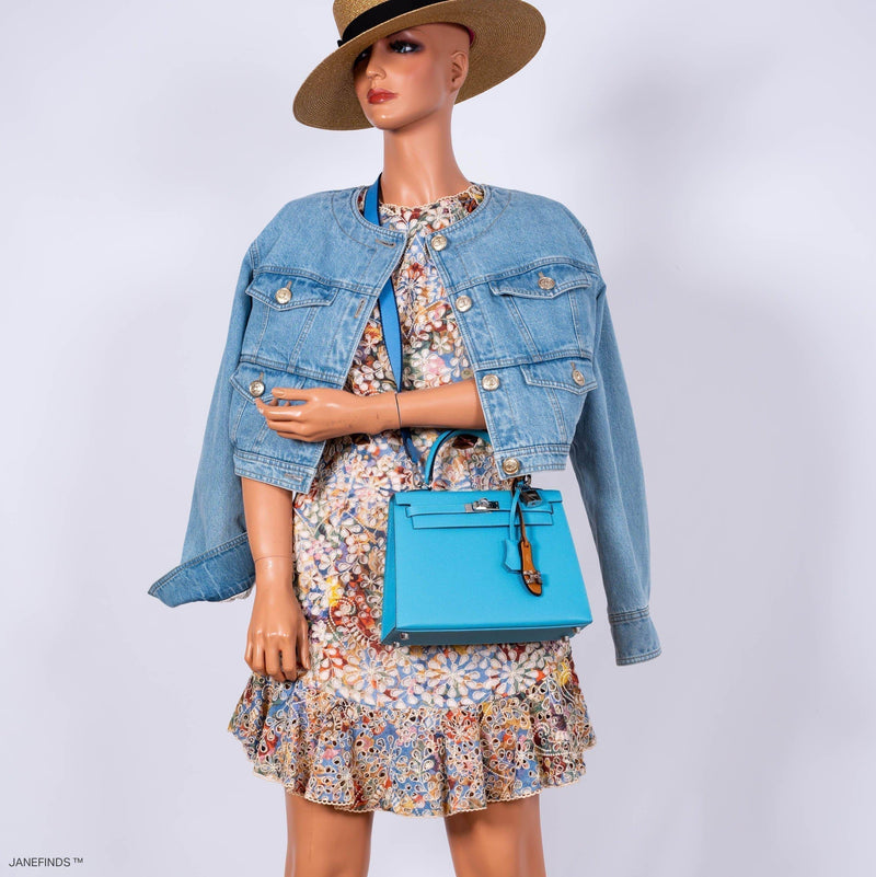 Hermes Kelly 25 Sellier Bleu du Nord Epsom