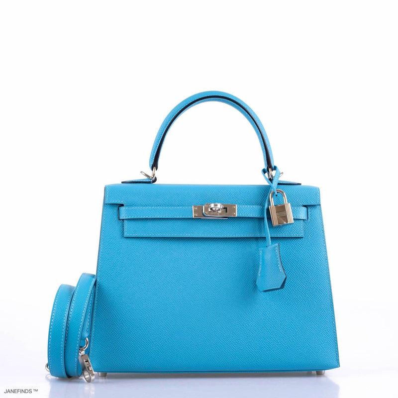 Hermes Kelly 25 Sellier Bleu du Nord Epsom