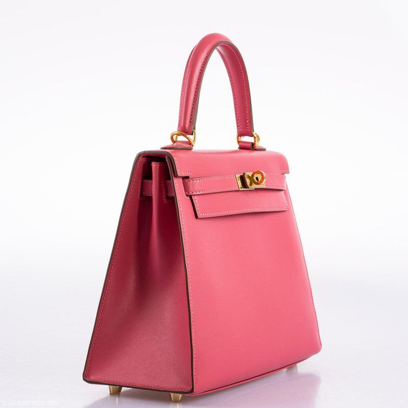Hermes Kelly 25 Sellier Rose Lipstick Tadelakt