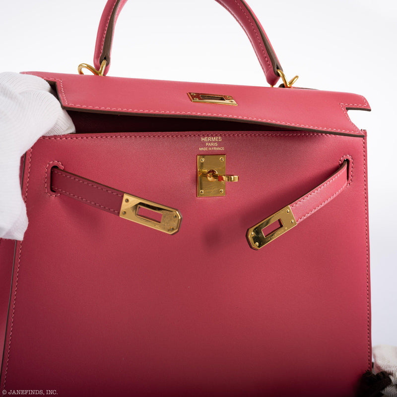 Hermes Kelly 25 Sellier Rose Lipstick Tadelakt