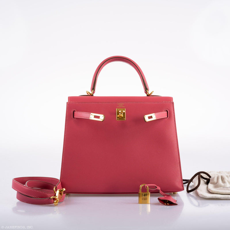 Hermes Kelly 25 Sellier Rose Lipstick Tadelakt