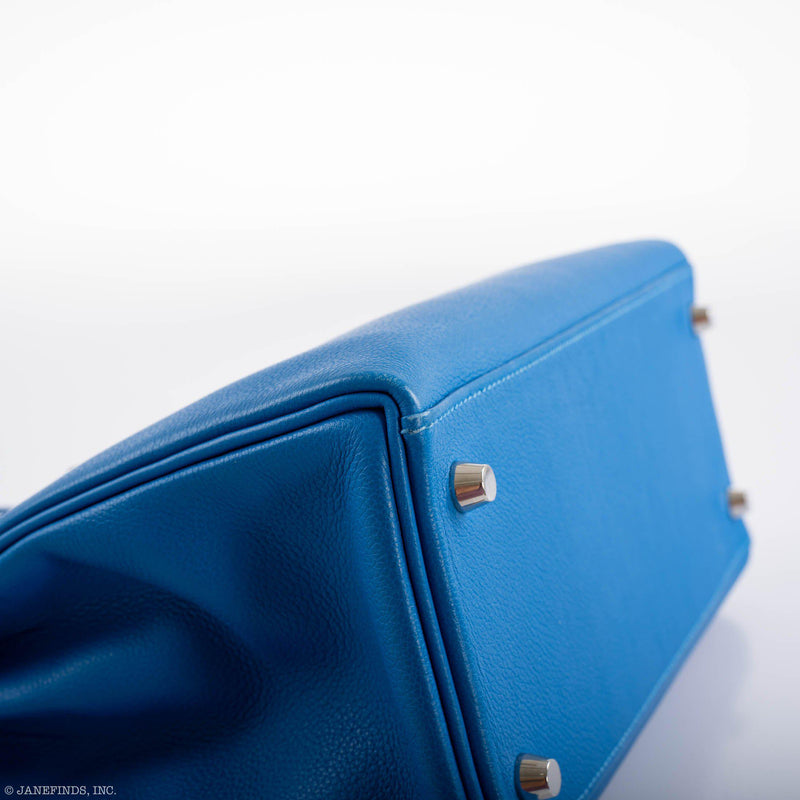 Hermes Kelly 28 Retourne Blue Hydra