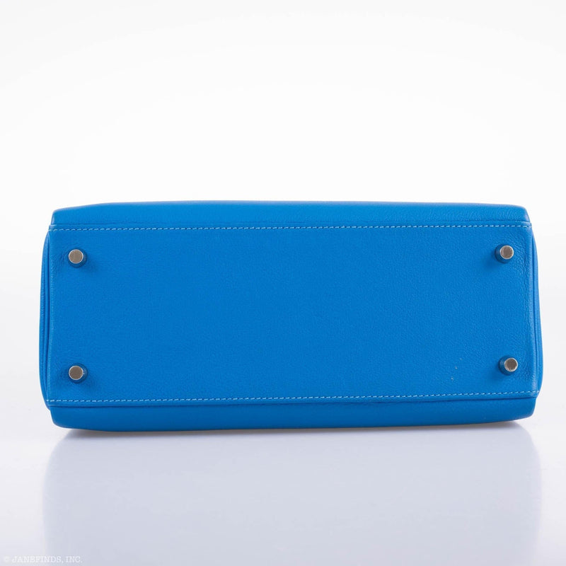 Hermes Kelly 28 Retourne Blue Hydra