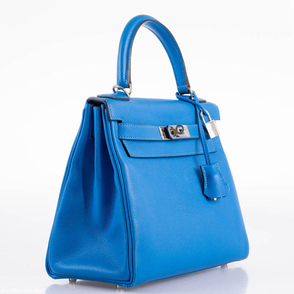 Hermes Kelly 28 Retourne Blue Hydra