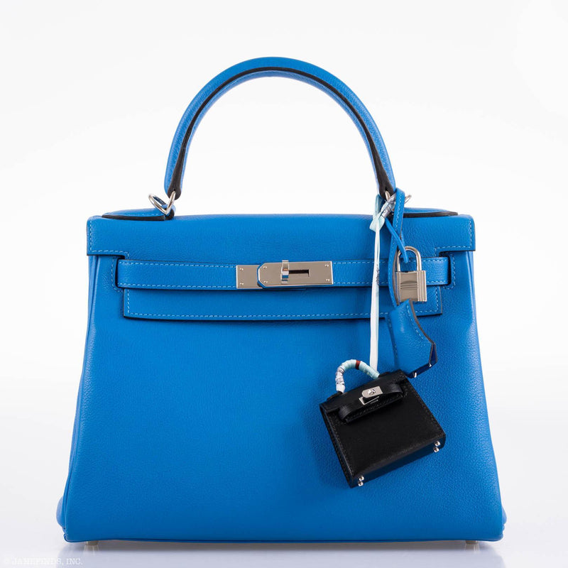 Hermes Kelly 28 Retourne Blue Hydra
