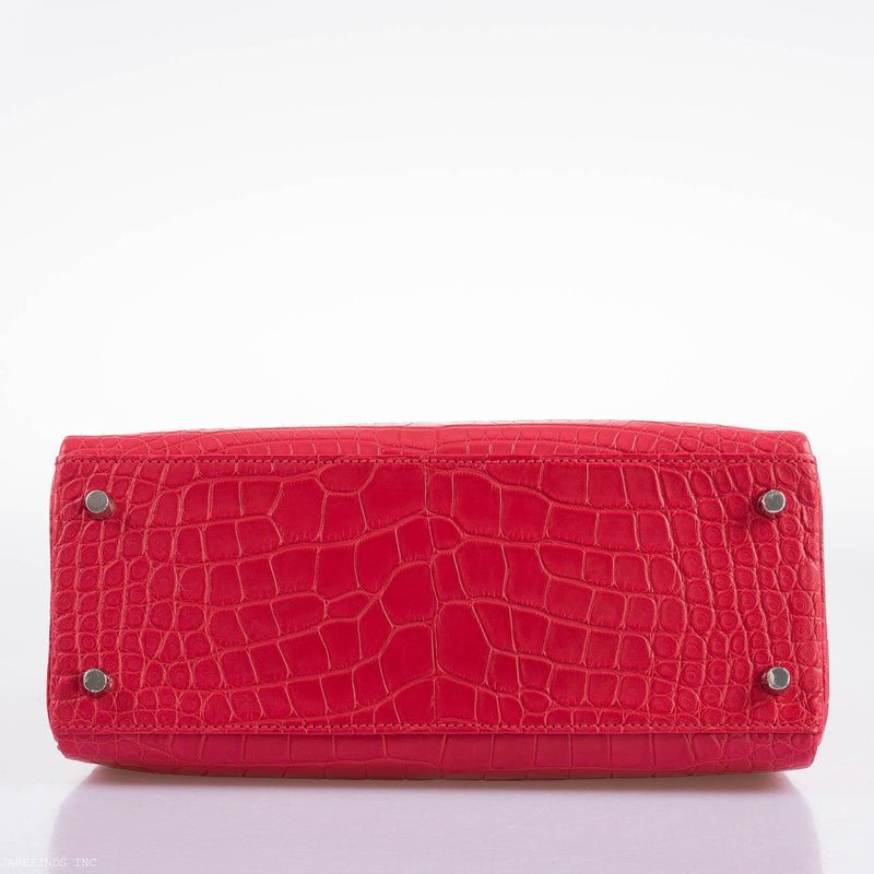 Hermes Kelly 28 Retourne Rose Extreme Matte Alligator