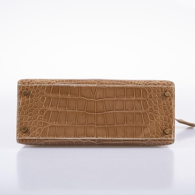 Hermes Kelly 28 Sellier Ficelle Alligator