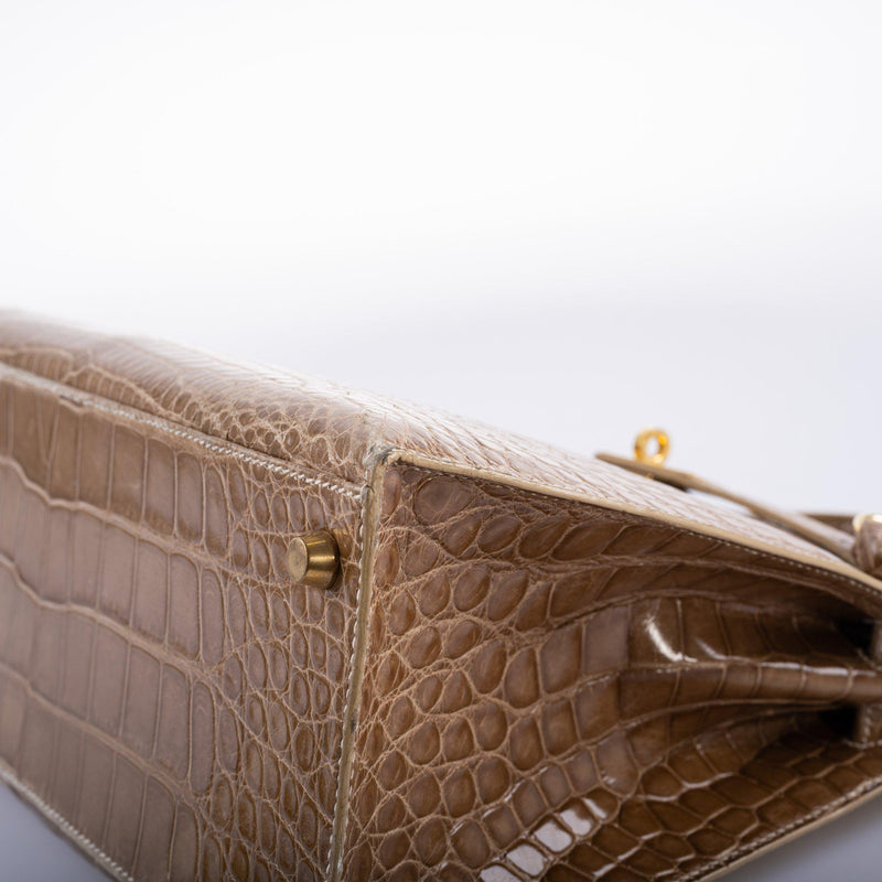 Hermes Kelly 28 Sellier Ficelle Alligator