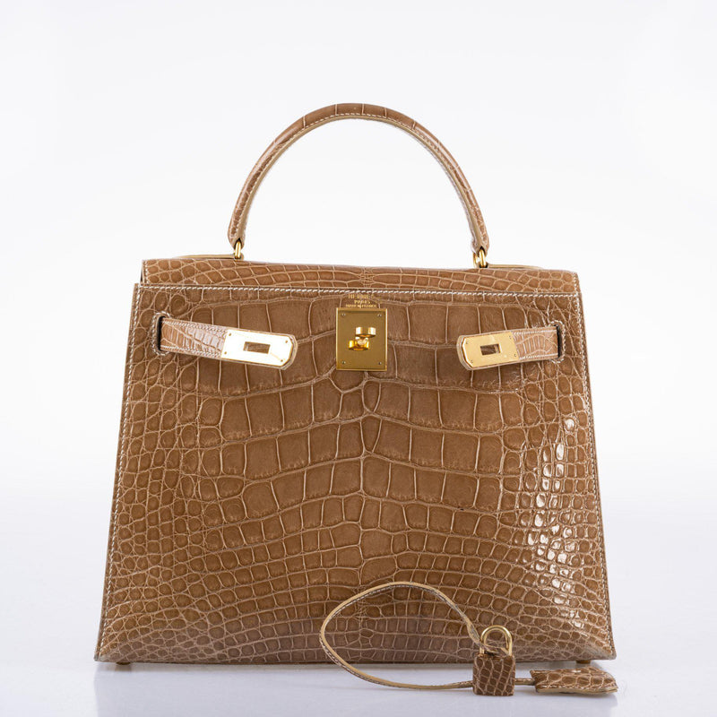 Hermes Kelly 28 Sellier Ficelle Alligator
