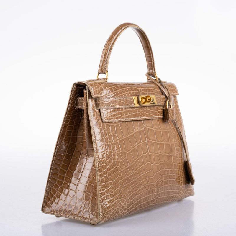 Hermes Kelly 28 Sellier Ficelle Alligator