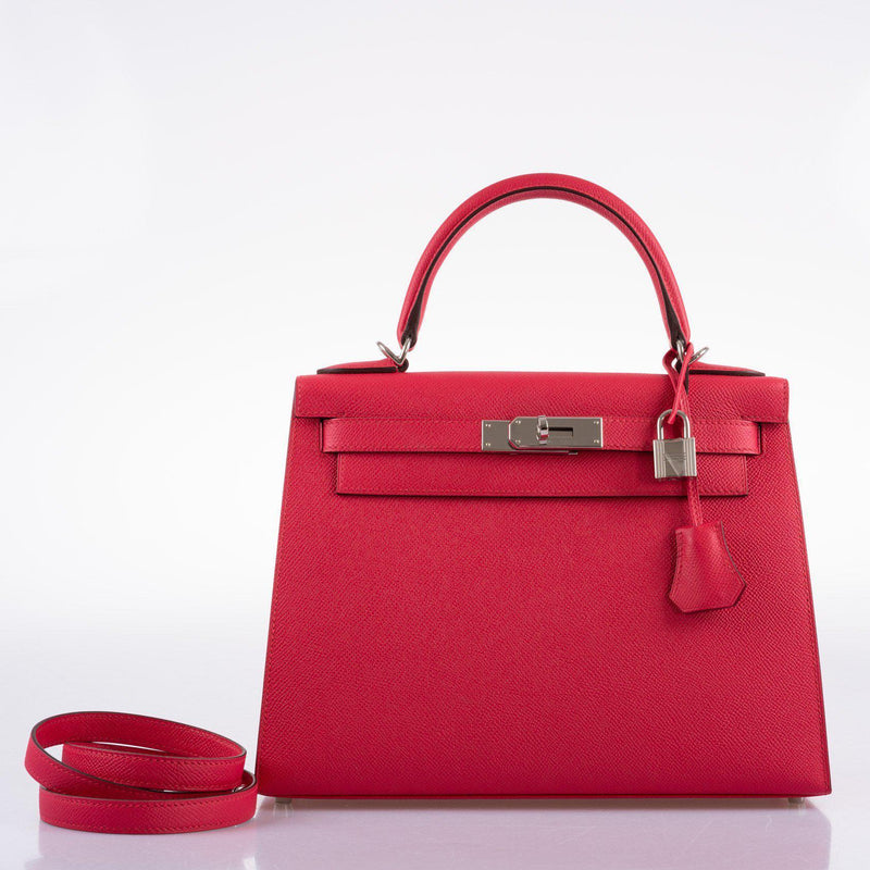 Hermes Kelly 28 Sellier Rose Extreme Epsom