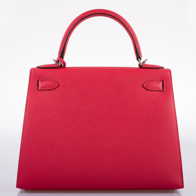 Hermes Kelly 28 Sellier Rose Extreme Epsom