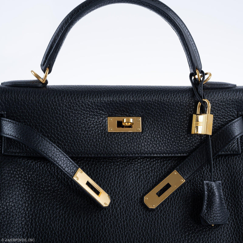 Hermes Kelly 32 Black Togo