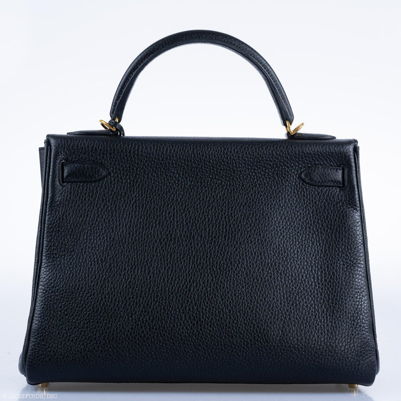 Hermes Kelly 32 Black Togo