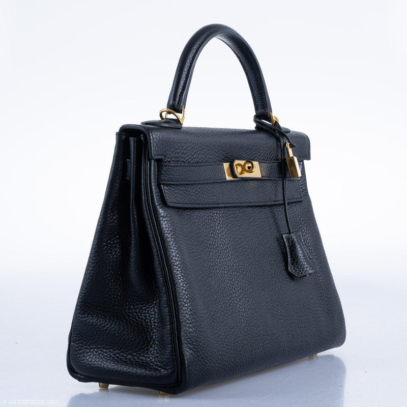 Hermes Kelly 32 Black Togo
