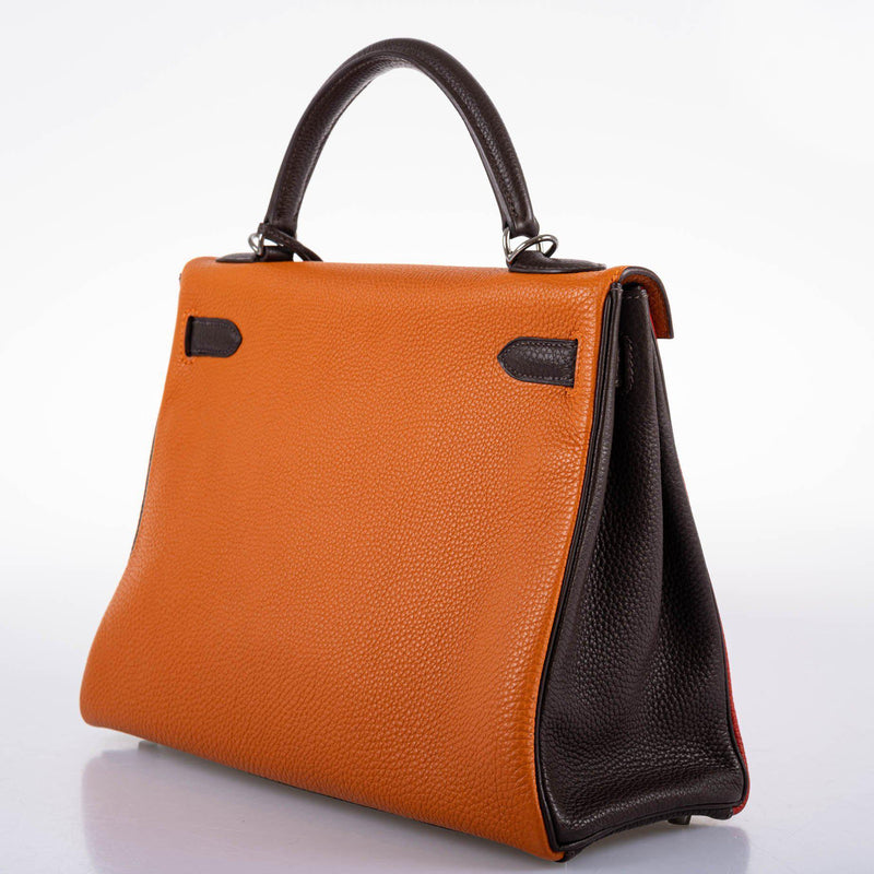 Hermes Kelly 32 Retourne Tri-Color