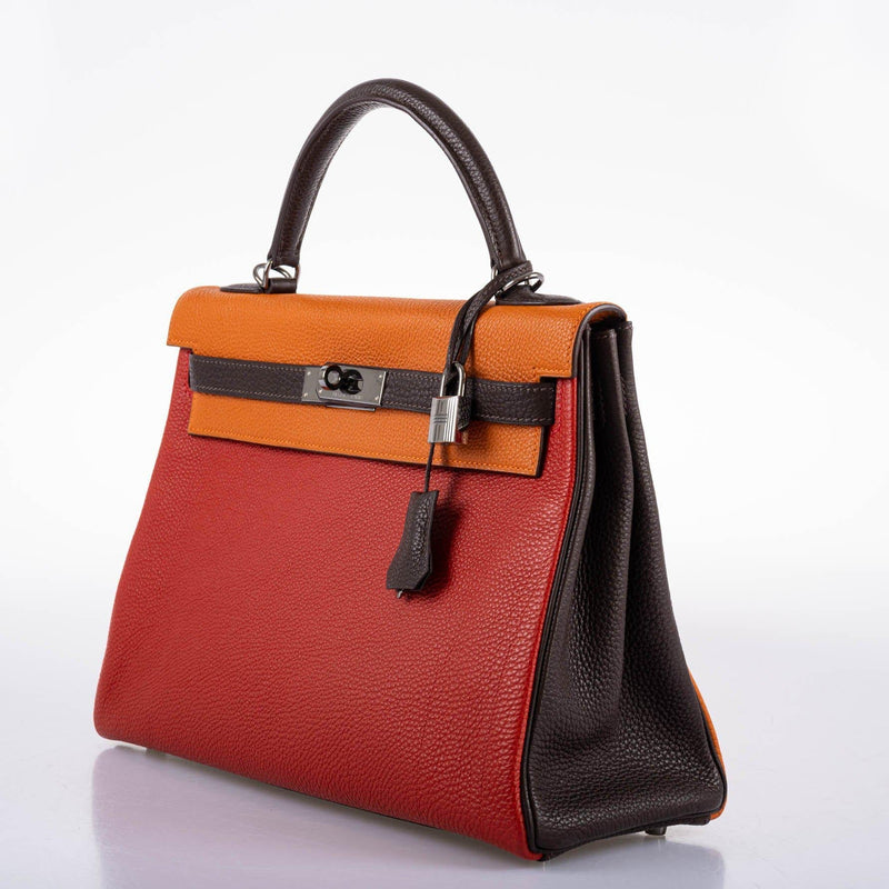 Hermes Kelly 32 Retourne Tri-Color