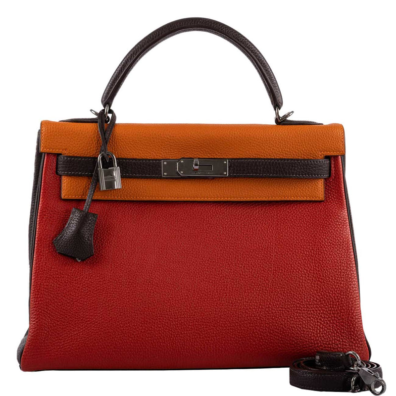 Hermes Kelly 32 Retourne Tri-Color