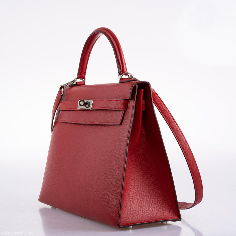 Hermes Kelly 32 Rouge Casaque Epsom