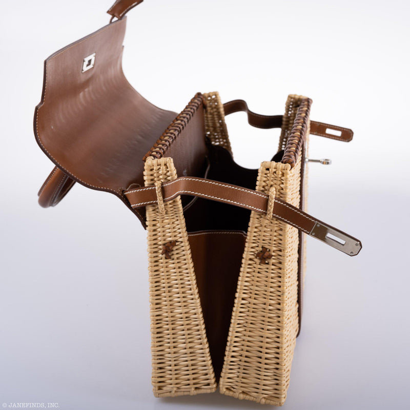 Hermes Kelly 35 Picnic Wicker Barenia