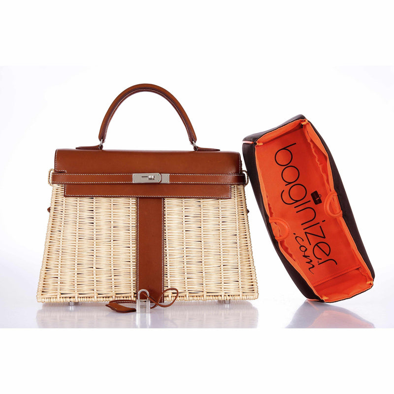 Hermes Kelly 35 Picnic Wicker Barenia