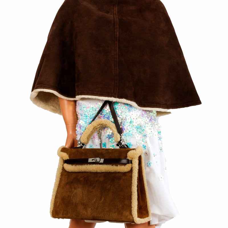 Hermes Kelly 35 Retourne Teddy Shearling