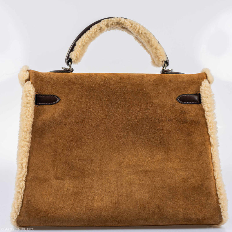 Hermes Kelly 35 Retourne Teddy Shearling