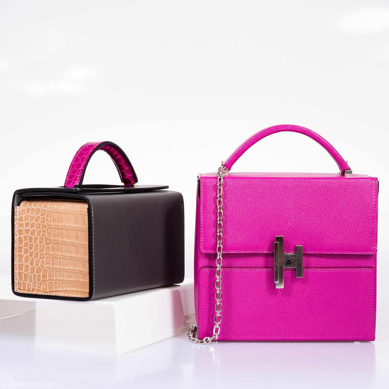 Hermes petit h Minaudière Porosus Crocodile